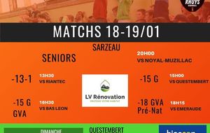 Matchs du WE
