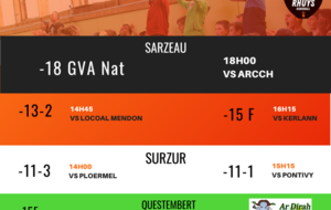 Matchs du WE