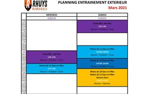 Entrainements en extérieur