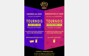 Tournois U11 U13 U15 et U18