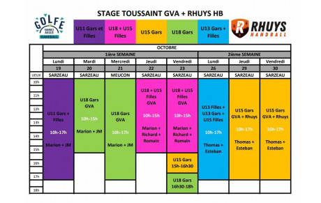 Stages Toussaint
