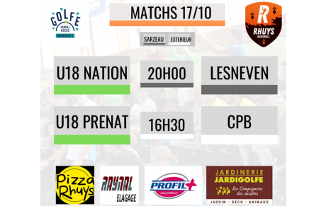 Matchs du we