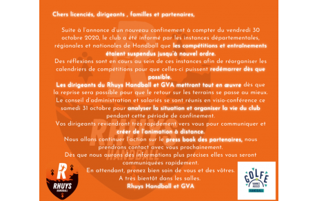Suspension des activités