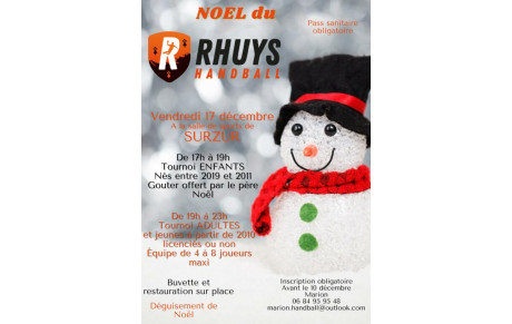 ANNULATION du Tournoi de Noël vendredi 17 décembre