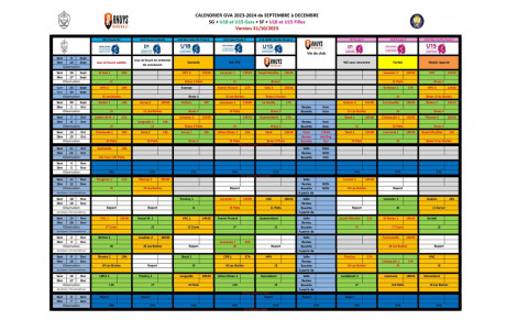 Calendriers GVA 2ème phase